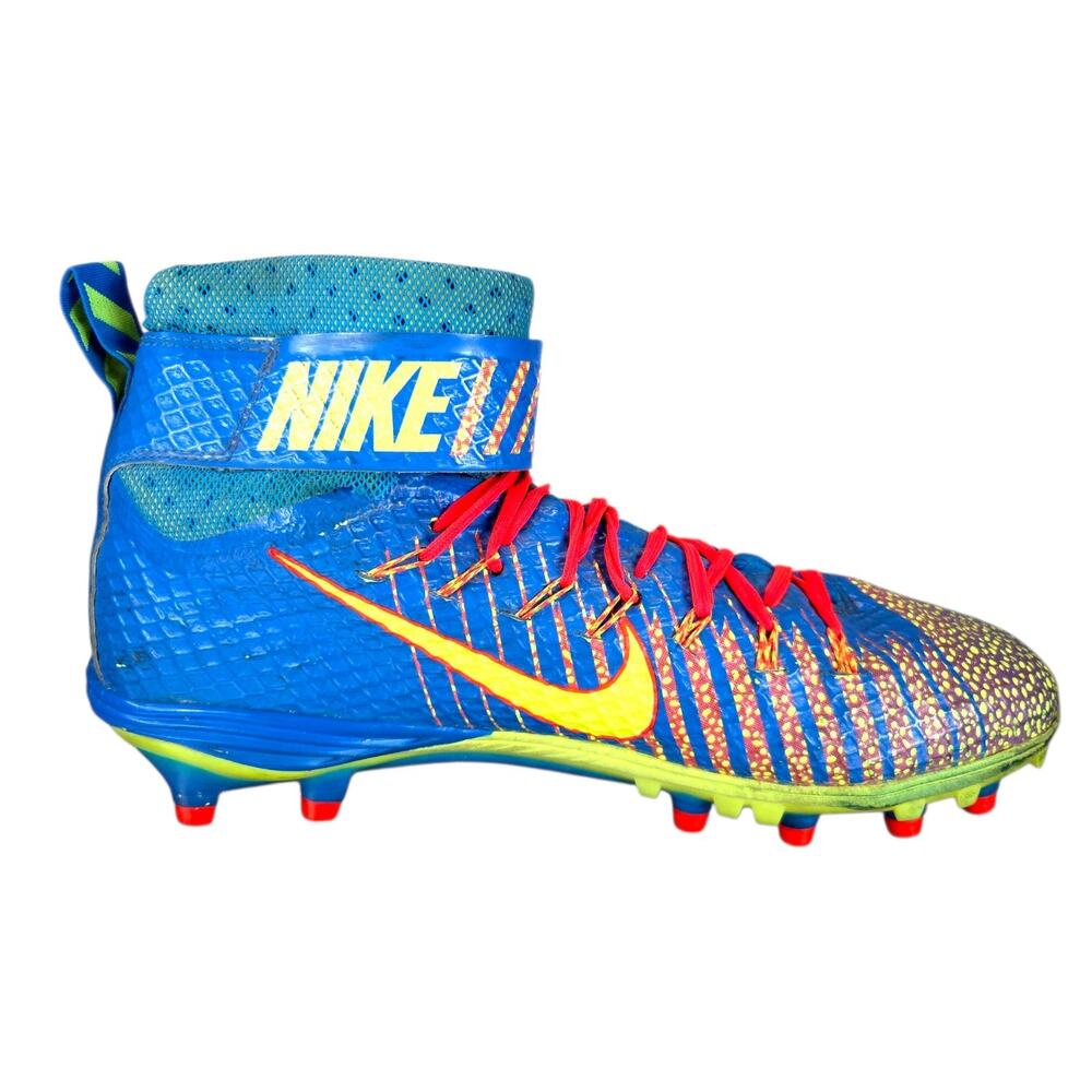 Nike Lunarbeast Elite TD Nikeskin Blue Red Mens Football Cleats Size 11.5‎ - Picture 7 of 12